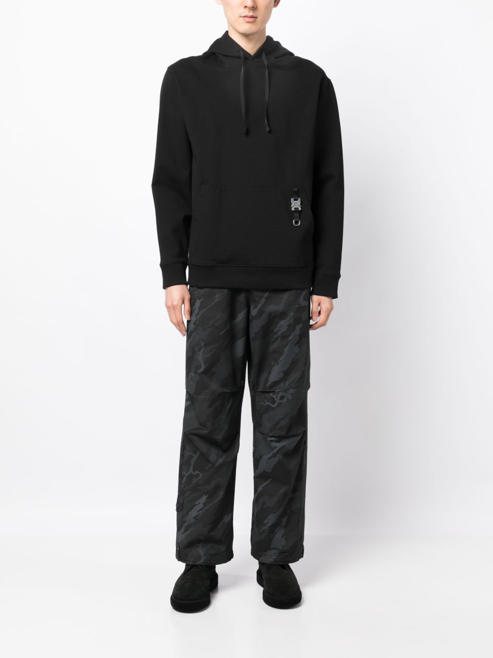 Maharishi Bonsai Forest-print Trousers Blue Maison-Kitsune Men Loose Fit Pants