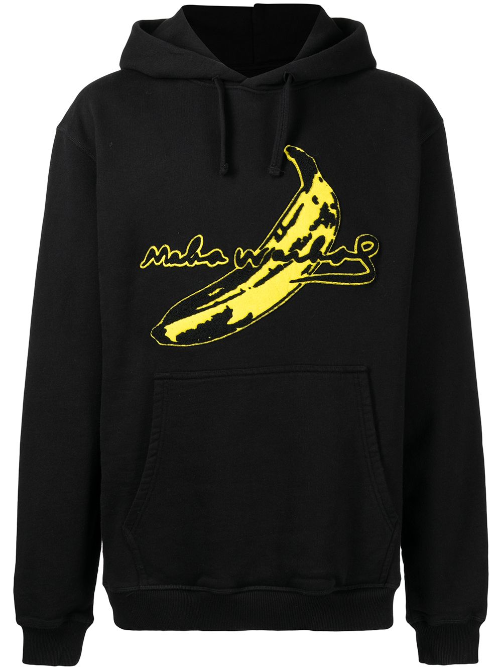 Maison-Kitsune Maharishi logo-patch Cotton Hoodie Black Men Hoodies
