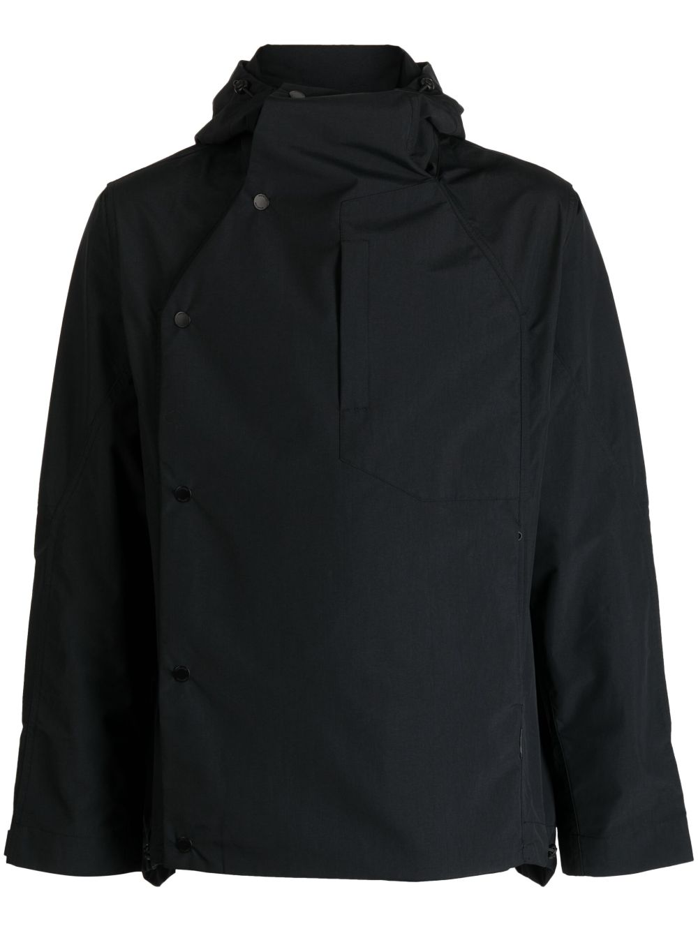 Maharishi 1074 Waterproff Hooded Jacket Black Maison-Kitsune Men Sport Jackets & Windbreakers