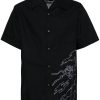 Maison-Kitsune Shirts Men Maharishi Cloud Dragon Shirt Black