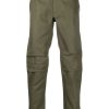 Maison-Kitsune Maharishi logo-patch Trousers Green Men Regular-Fit & Straight Leg Pants