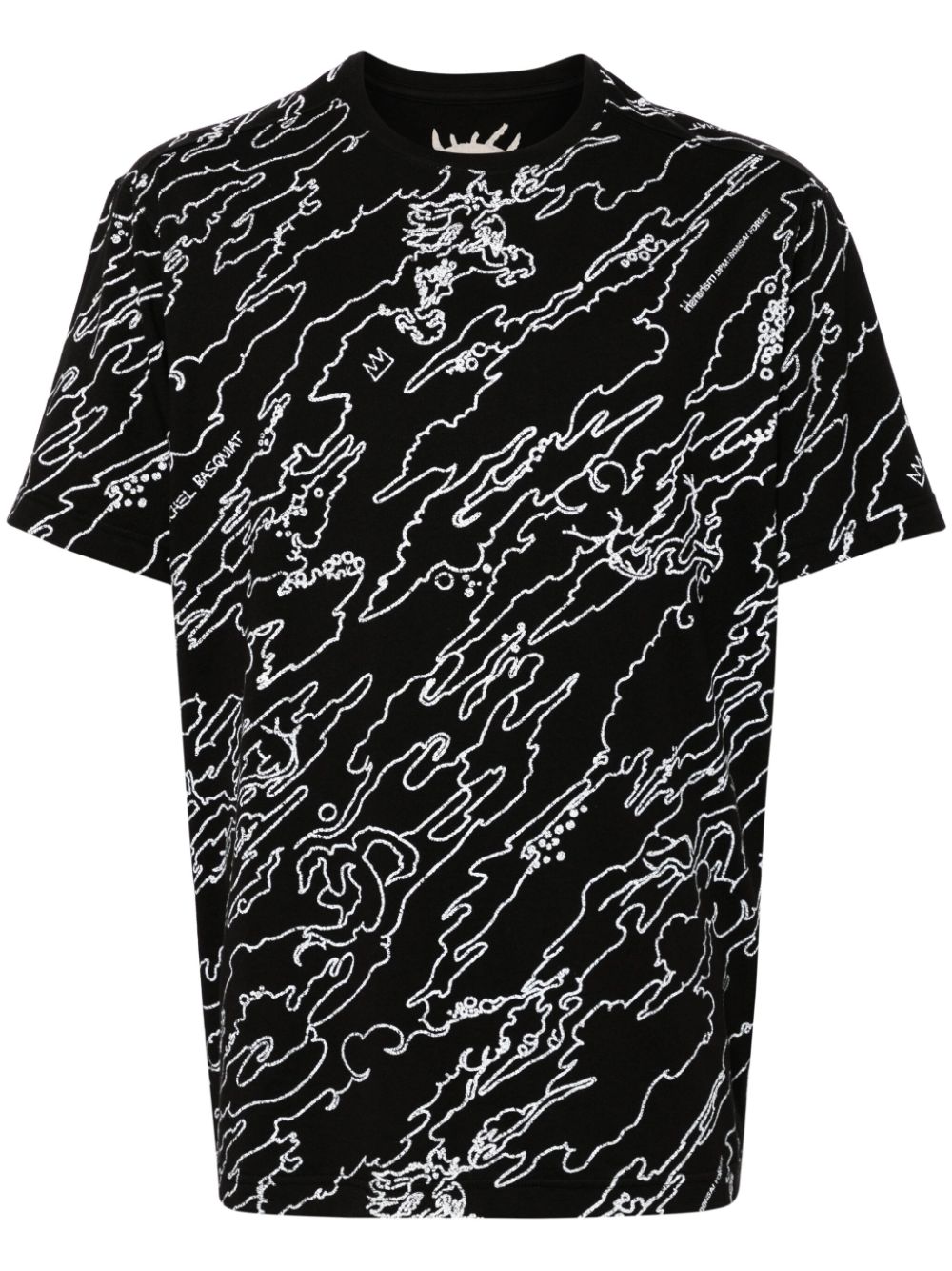 Maison-Kitsune Maharishi graphic-print Cotton T-shirt Black Men T-Shirts