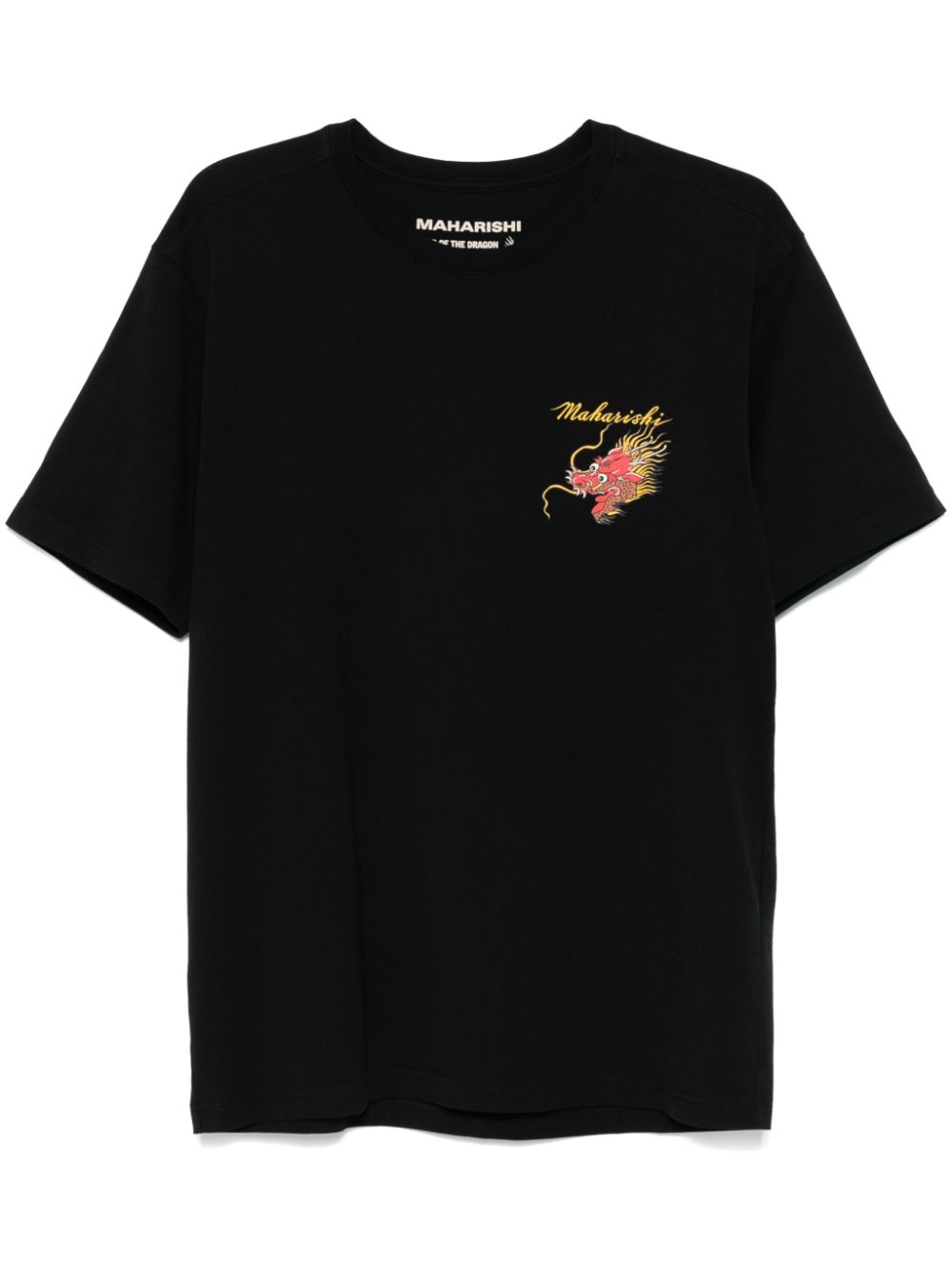 Maharishi Dragon Map T-Shirt Black Maison-Kitsune Men T-Shirts