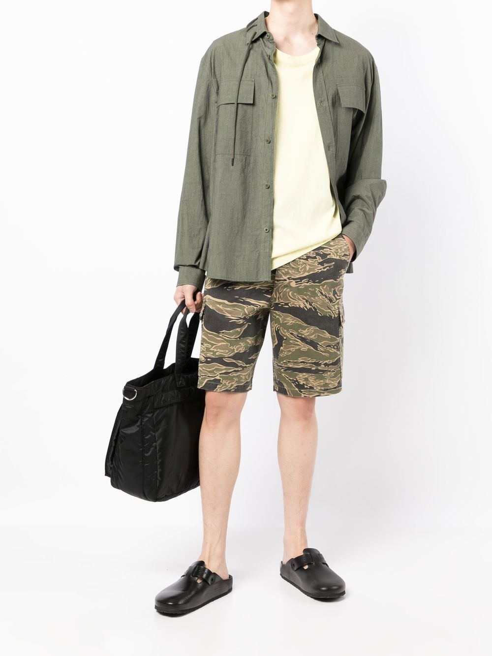 Maison-Kitsune Cargo Shorts Men Maharishi camouflage-print Cargo Shorts Green