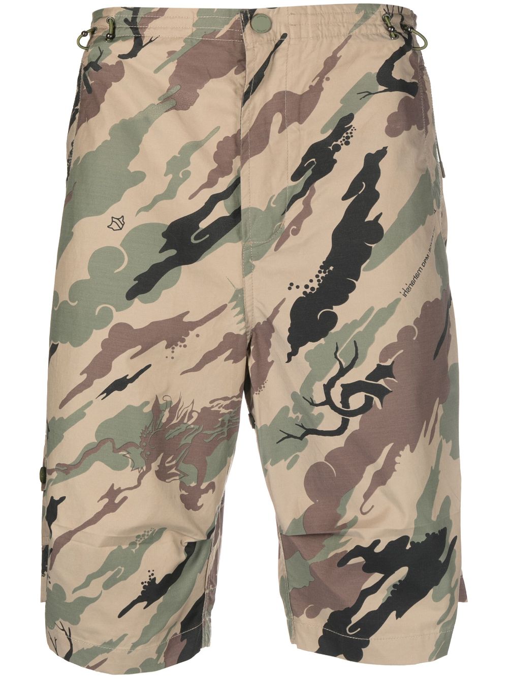 Maison-Kitsune Maharishi Loose camouflage-print Shorts Neutrals Men Cargo Shorts