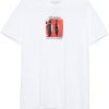 Maison-Kitsune Maharishi Maha Basquiat Nu-Nile T-shirt White Men T-Shirts