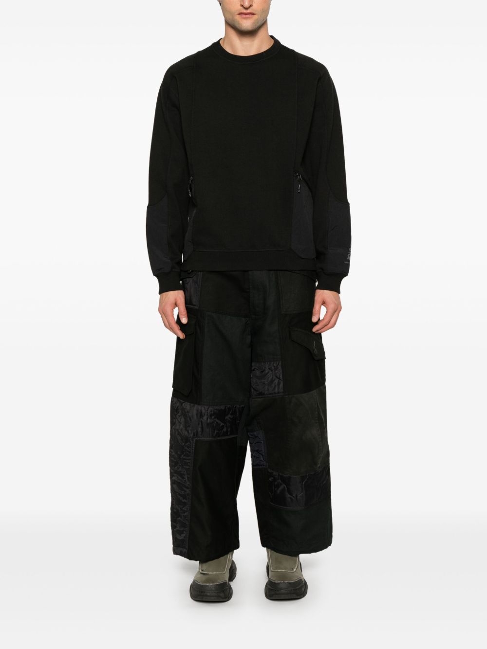 Men Sweatshirts Maison-Kitsune Maharishi 5285 Articulated Tech Cargo Sweatshirt Black