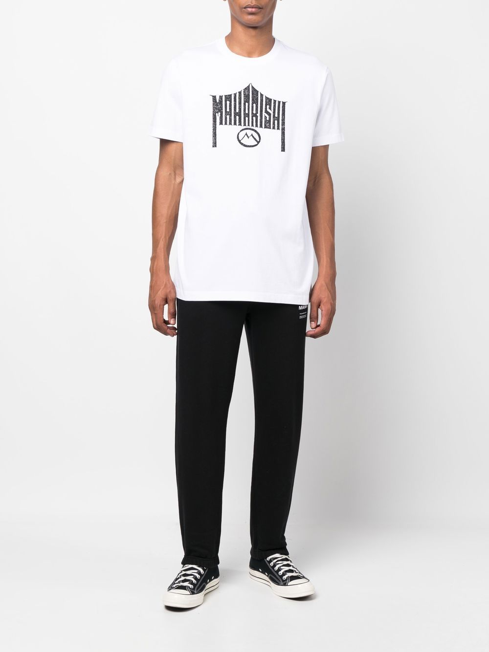Maison-Kitsune Maharishi logo-embroidered Organic Track Pants Black Men Sweatpants