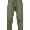 Maison-Kitsune Maharishi elasticated-waist Trousers Green Men Regular-Fit & Straight Leg Pants