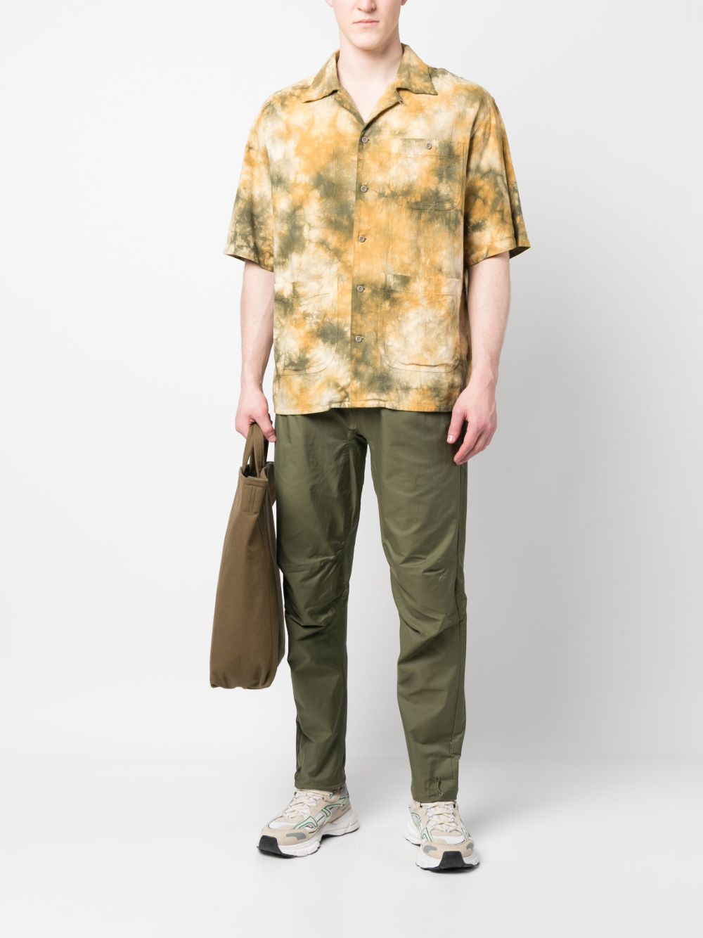 Maison-Kitsune Maharishi elasticated-waist Trousers Green Men Regular-Fit & Straight Leg Pants