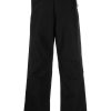 Maison-Kitsune Loose Fit Pants Men Maharishi tonal-print Loose Snopants Trousers Black