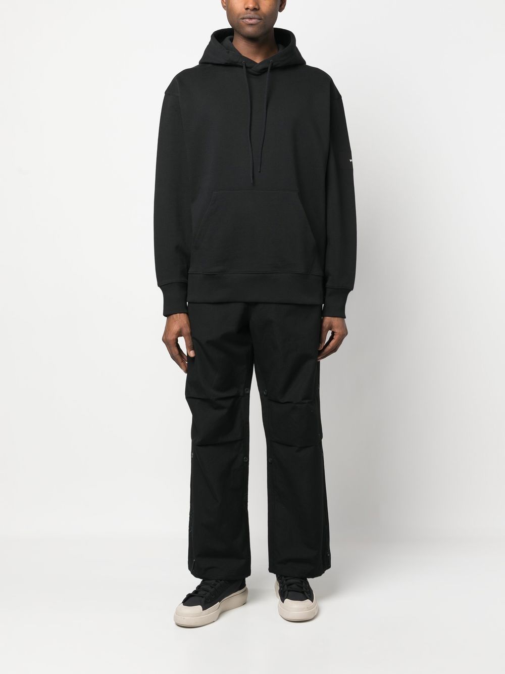 Maison-Kitsune Loose Fit Pants Men Maharishi tonal-print Loose Snopants Trousers Black