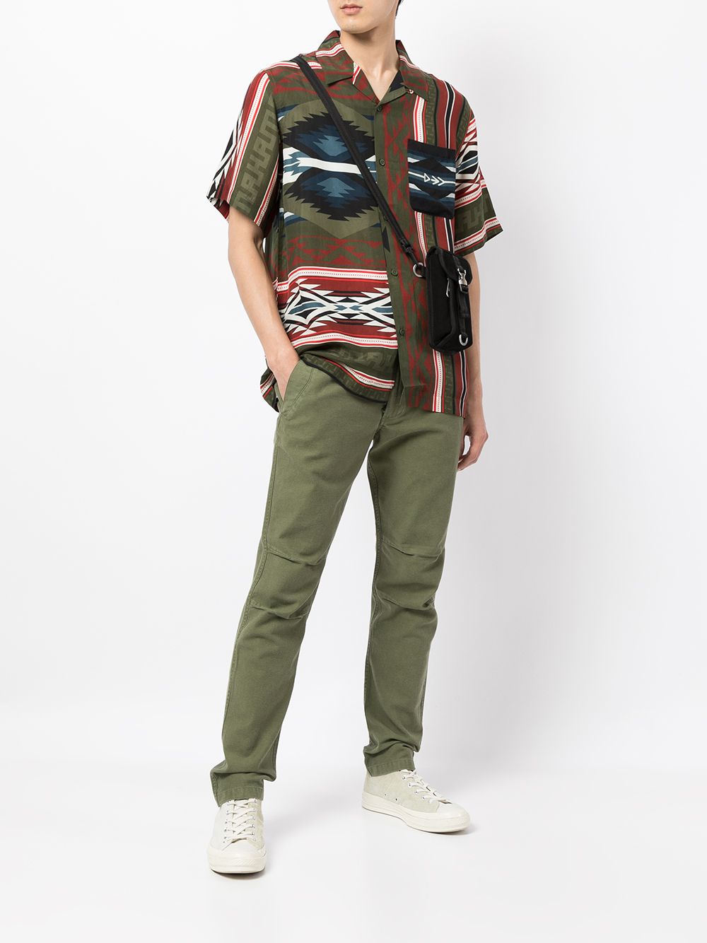 Maharishi Tapered slim.fit Trousers Green Maison-Kitsune Men Tapered Pants