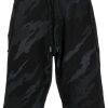 Maison-Kitsune Maharishi Bonsai Forest-print Cotton Shorts Blue Men Track & Running Shorts