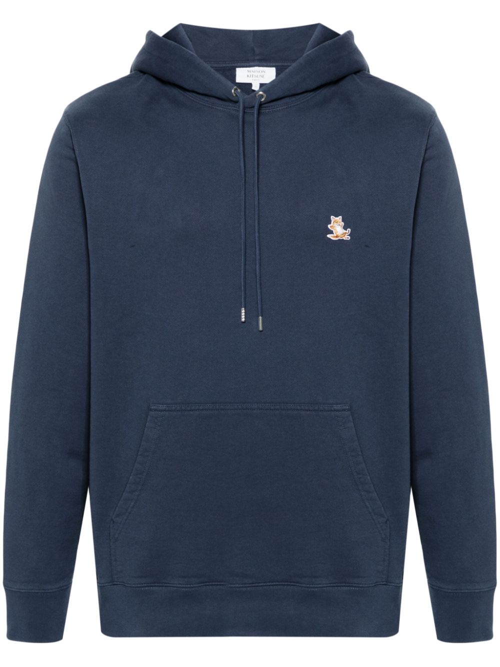 Men Hoodies Maison-Kitsune Maison Kitsuné Fox Head Cotton Hoodie Blue