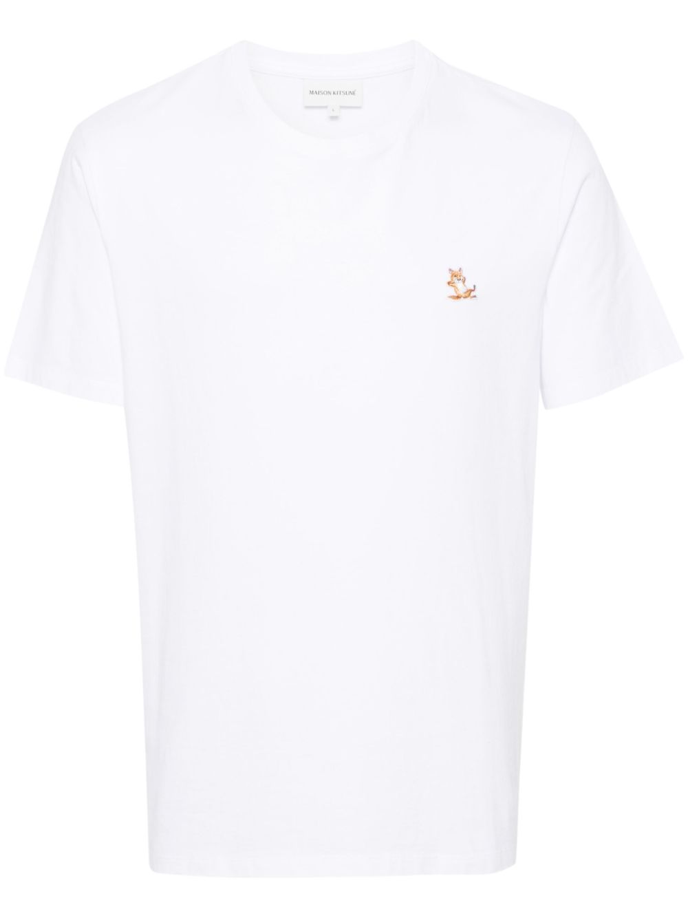 Men T-Shirts Maison-Kitsune Maison Kitsuné Fox-patch Cotton T-shirt White