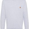 Maison Kitsuné logo-appliqué Jersey Sweatshirt Grey Men Sweatshirts Maison-Kitsune