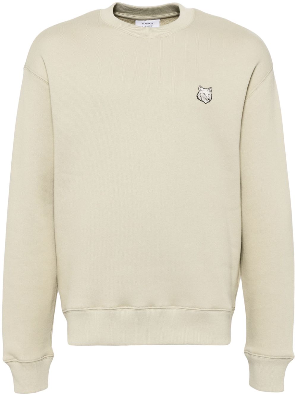Maison Kitsuné Bold Fox Head Cotton Sweatshirt Neutrals Men Sweatshirts Maison-Kitsune