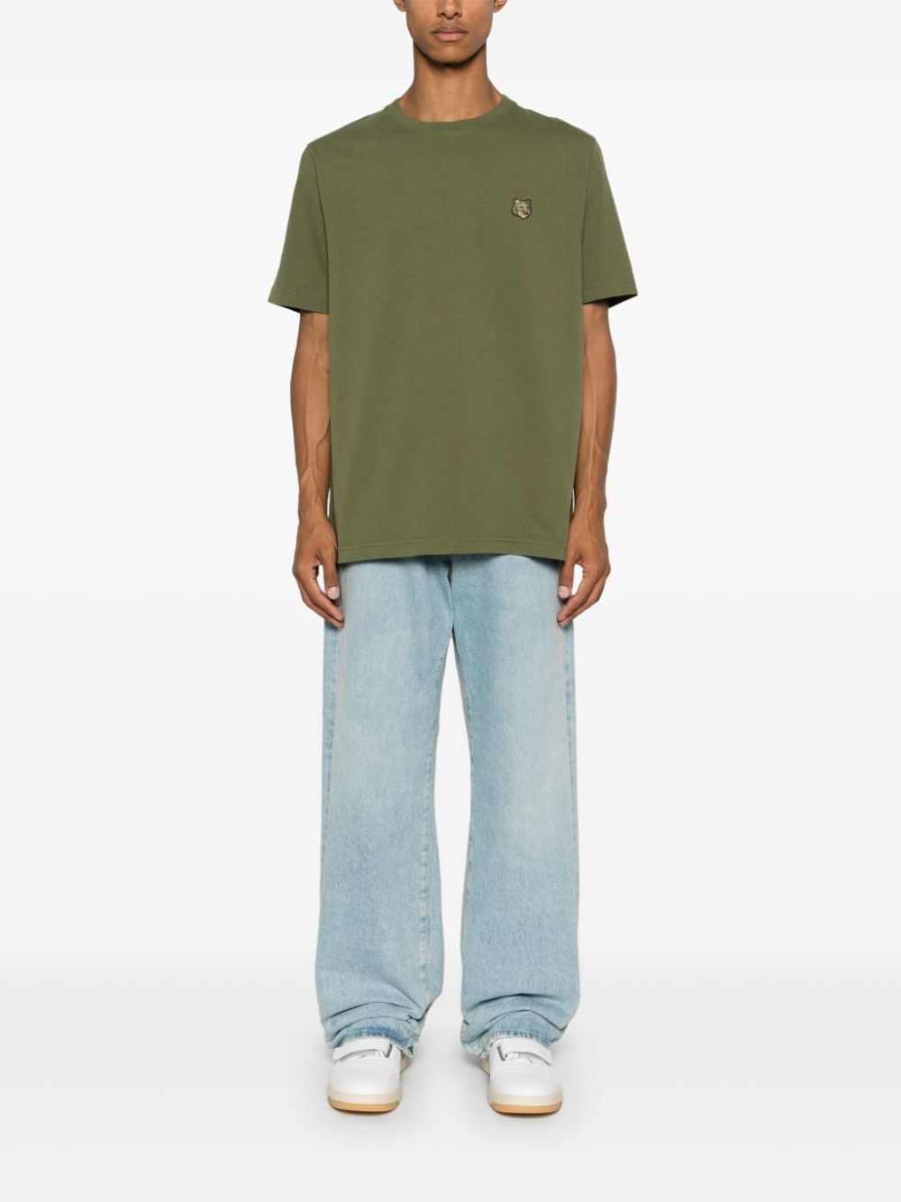 Maison Kitsuné Bold Fox Head T-shirt Green Maison-Kitsune Men T-Shirts