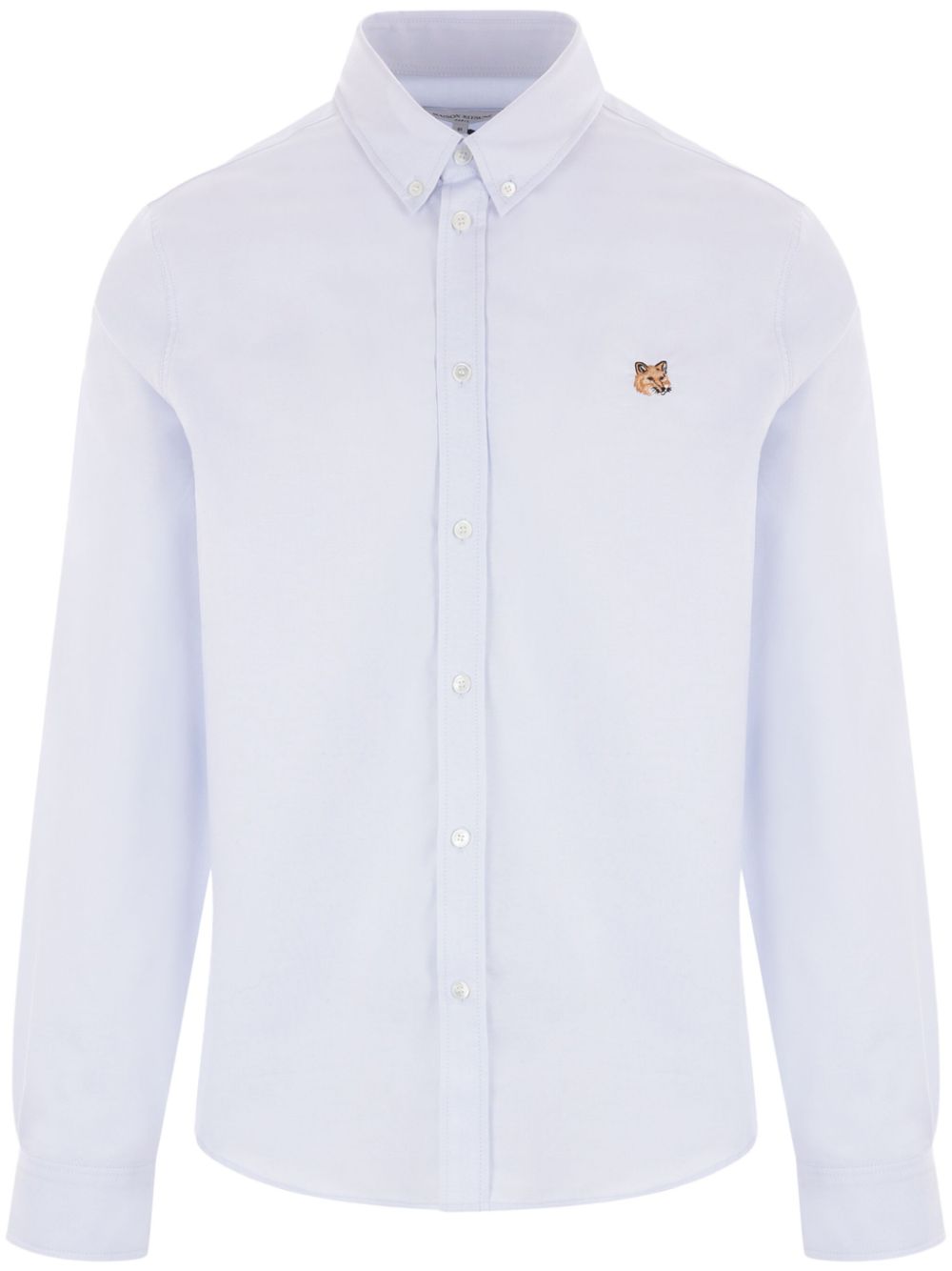 Maison Kitsuné Mini Fox Head Shirt Blue Maison-Kitsune Men Shirts