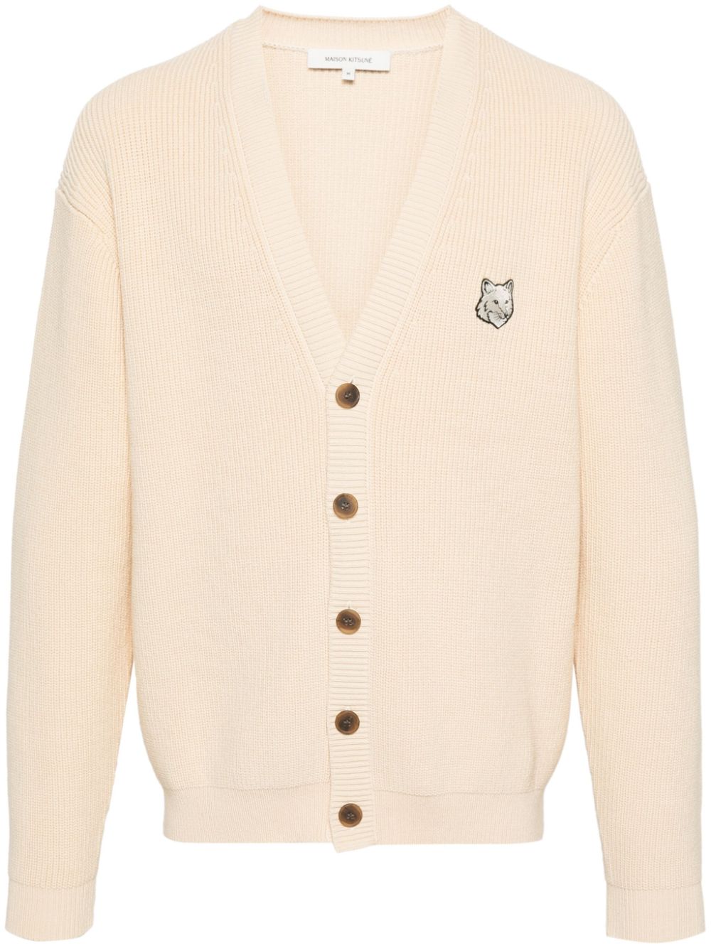 Maison Kitsuné Baby Fox Cardigan Neutrals Maison-Kitsune Men Cardigans