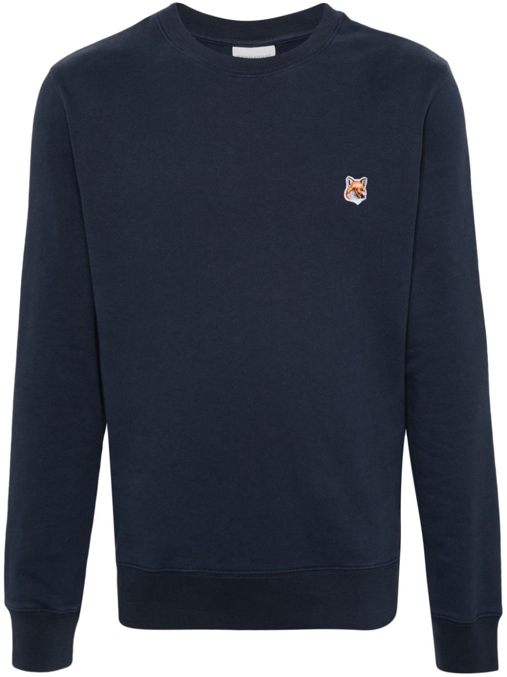 Maison Kitsuné Bold Fox Head Cotton Sweatshirt Blue Maison-Kitsune Men Sweatshirts