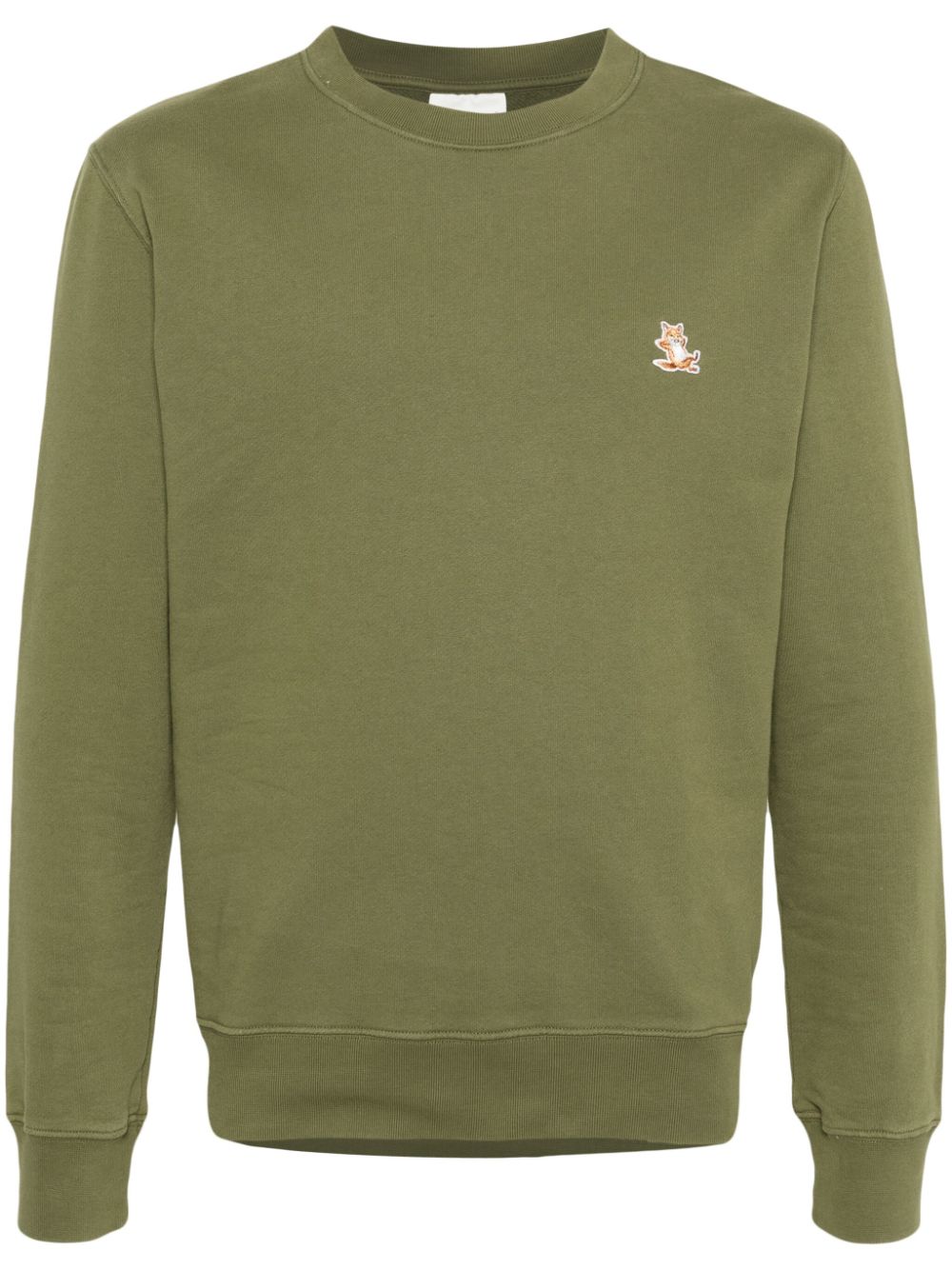 Maison Kitsuné Chillax Fox Cotton Sweatshirt Green Maison-Kitsune Men Sweatshirts