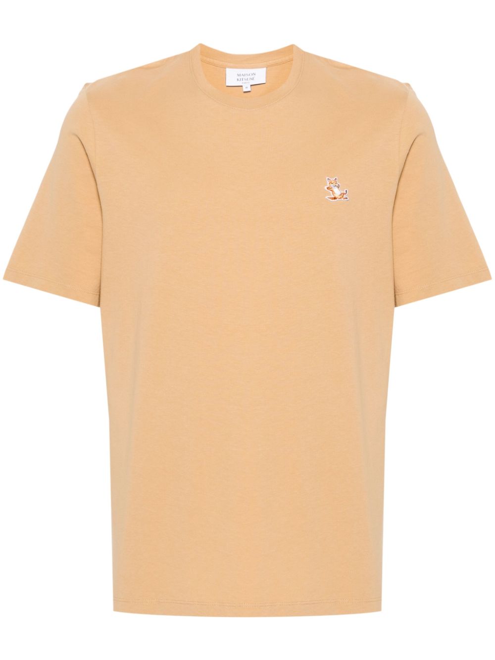 Men T-Shirts Maison-Kitsune Maison Kitsuné Chillax Fox Patch T-shirt Neutrals