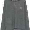 Men Knitted Sweaters Maison-Kitsune Maison Kitsuné Bold Fox Head-patch Ribbed Sweater Grey