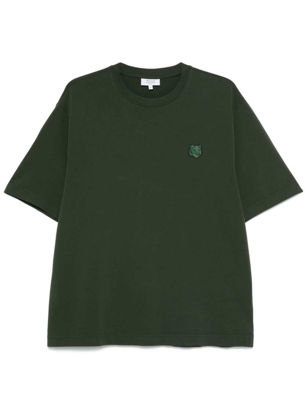 Men T-Shirts Maison-Kitsune Maison Kitsuné Bold Fox Head-patch T-shirt Green