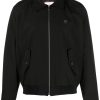 Maison-Kitsune Bomber Jackets Men Maison Kitsuné fox-appliqué Cotton Bomber Jacket Black