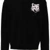 Maison Kitsuné Fox Head Intarsia Jumper Black Men Knitted Sweaters Maison-Kitsune