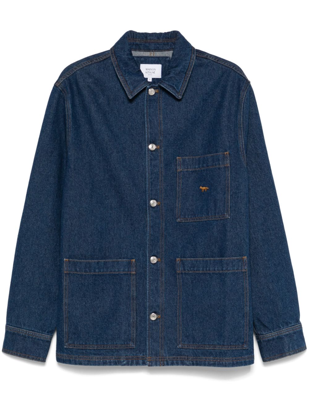 Maison Kitsuné Denim Jacket Blue Men Denim Jackets Maison-Kitsune