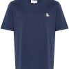 Men T-Shirts Maison-Kitsune Maison Kitsuné Chillax Fox-motif T-shirt Blue