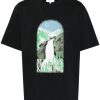 Maison Kitsuné Waterfall Oversize T-shirt Black Maison-Kitsune Men T-Shirts