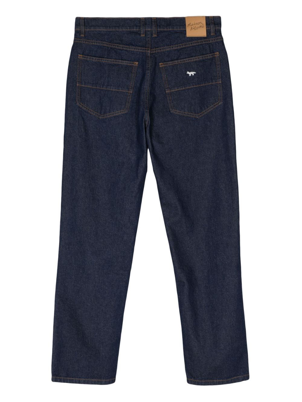 Men Regular & Straight-Leg Jeans Maison-Kitsune Maison Kitsuné mid-rise straight-leg Trousers Blue