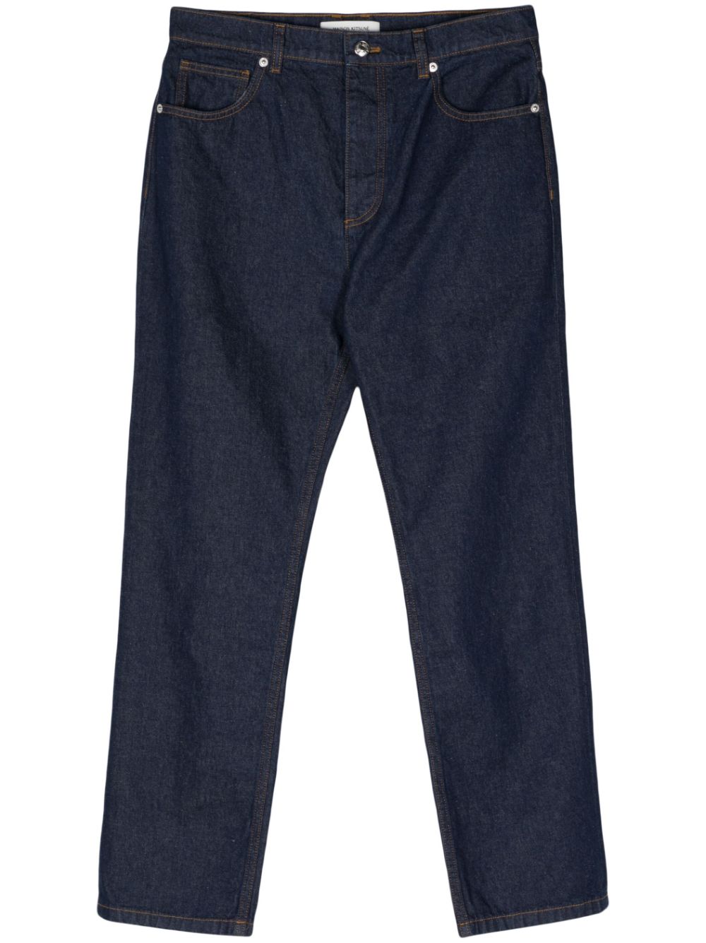 Men Regular & Straight-Leg Jeans Maison-Kitsune Maison Kitsuné mid-rise straight-leg Trousers Blue