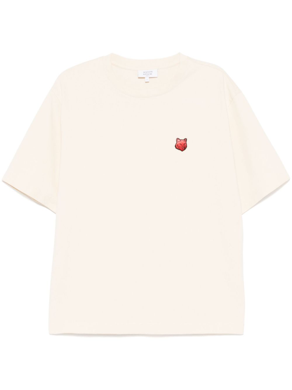 Maison-Kitsune Maison Kitsuné Bold Fox Head Patch Comfort T-shirt Neutrals Men T-Shirts