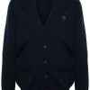 Men Cardigans Maison-Kitsune Maison Kitsuné Chillax Fox Wool Cardigan Blue