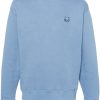 Maison-Kitsune Sweatshirts Men Maison Kitsuné logo-patch Cotton Sweatshirt Blue