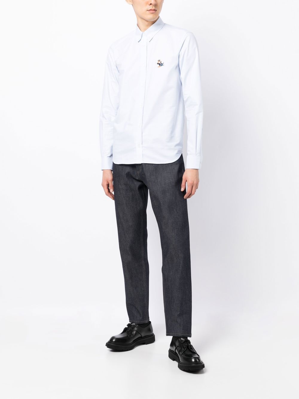 Maison-Kitsune Maison Kitsuné Straight Leg Jeans Blue Men Regular & Straight-Leg Jeans