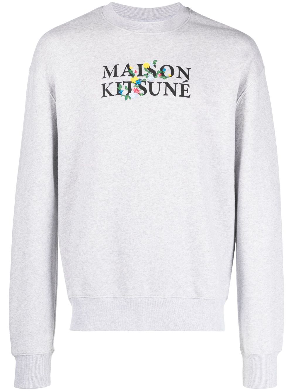 Men Sweatshirts Maison-Kitsune Maison Kitsuné logo-print Cotton Sweatshirt Grey