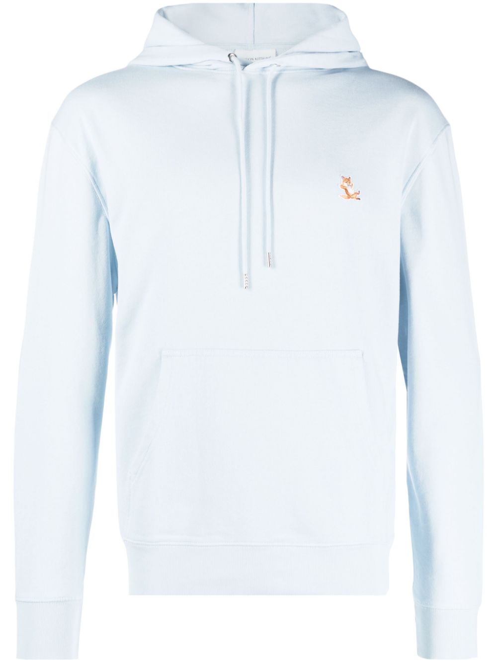 Maison Kitsuné Chillax Fox-motif Cotton Hoodie Blue Maison-Kitsune Men Hoodies
