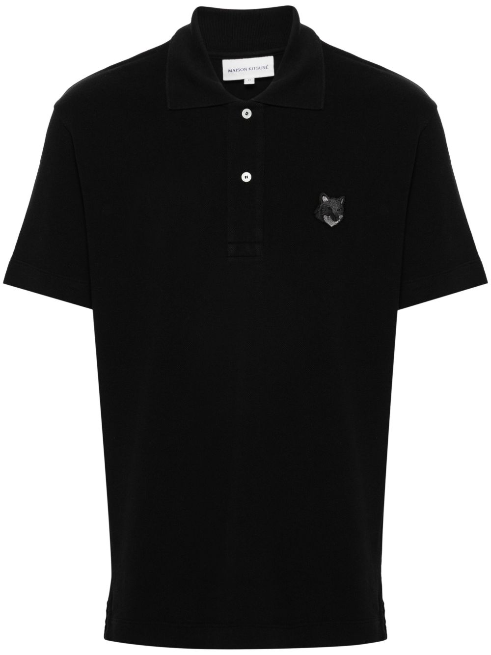 Men Polo Shirts Maison-Kitsune Maison Kitsuné fox-motif Polo Shirt Black