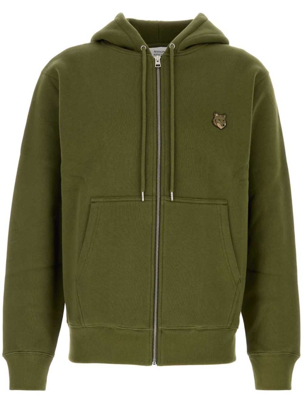 Maison Kitsuné Bold Fox Head-appliqué Hoodie Green Men Hoodies Maison-Kitsune