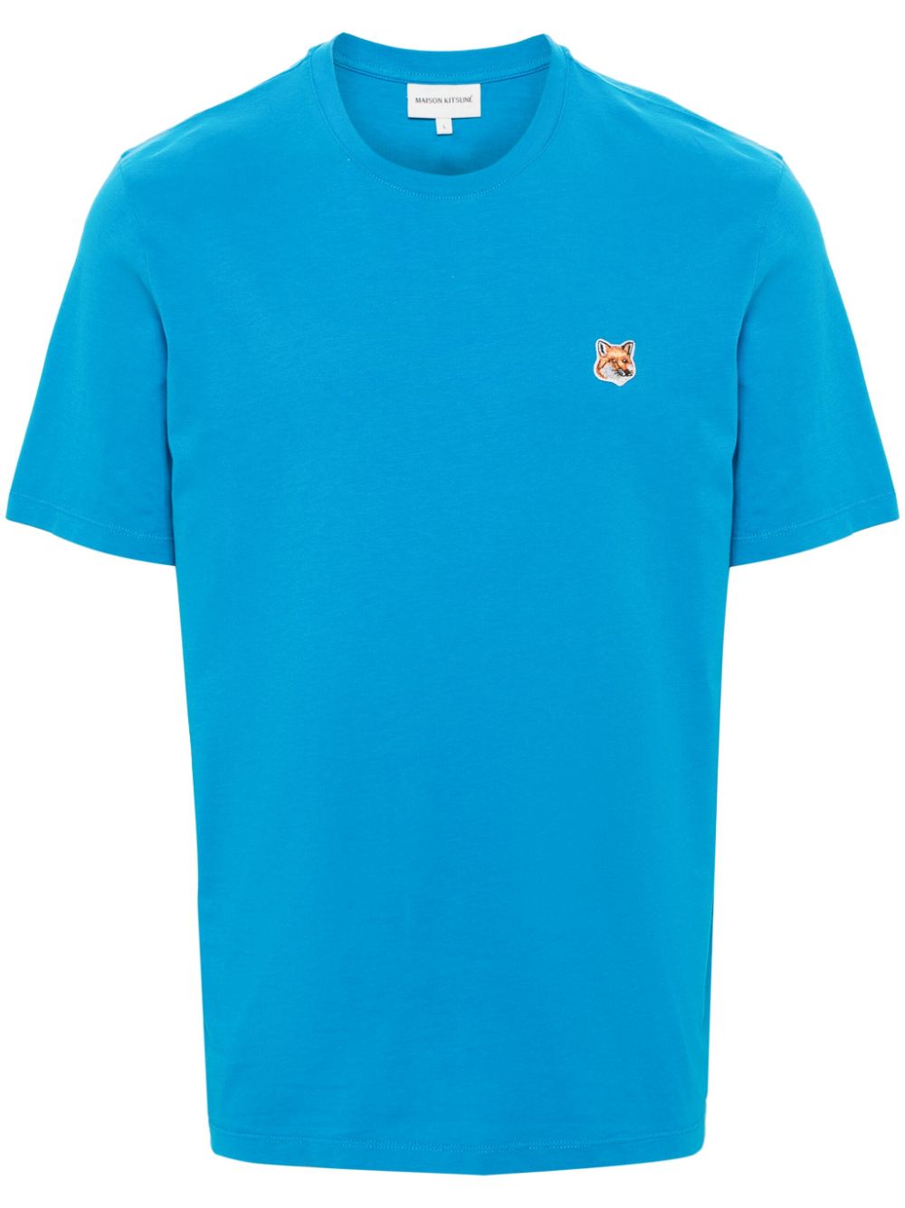 Maison Kitsuné Fox Head Cotton T-shirt Blue Maison-Kitsune Men T-Shirts