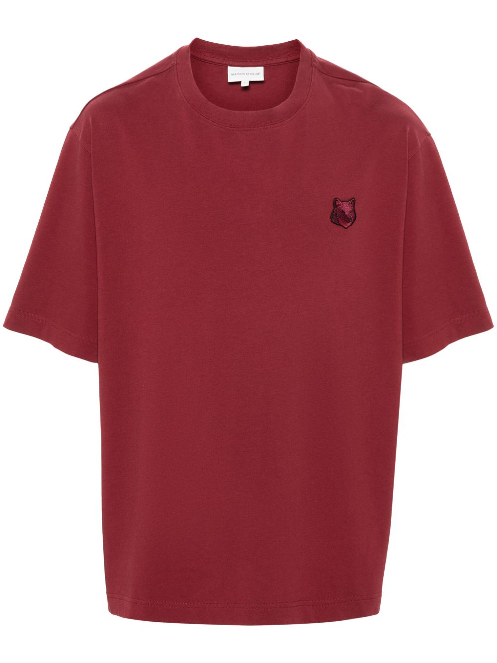 Men T-Shirts Maison-Kitsune Maison Kitsuné Bold Fox Head Cotton T-shirt Red