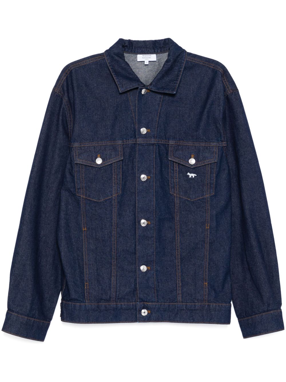 Maison-Kitsune Maison Kitsuné Trucker Jacket Blue Men Denim Jackets