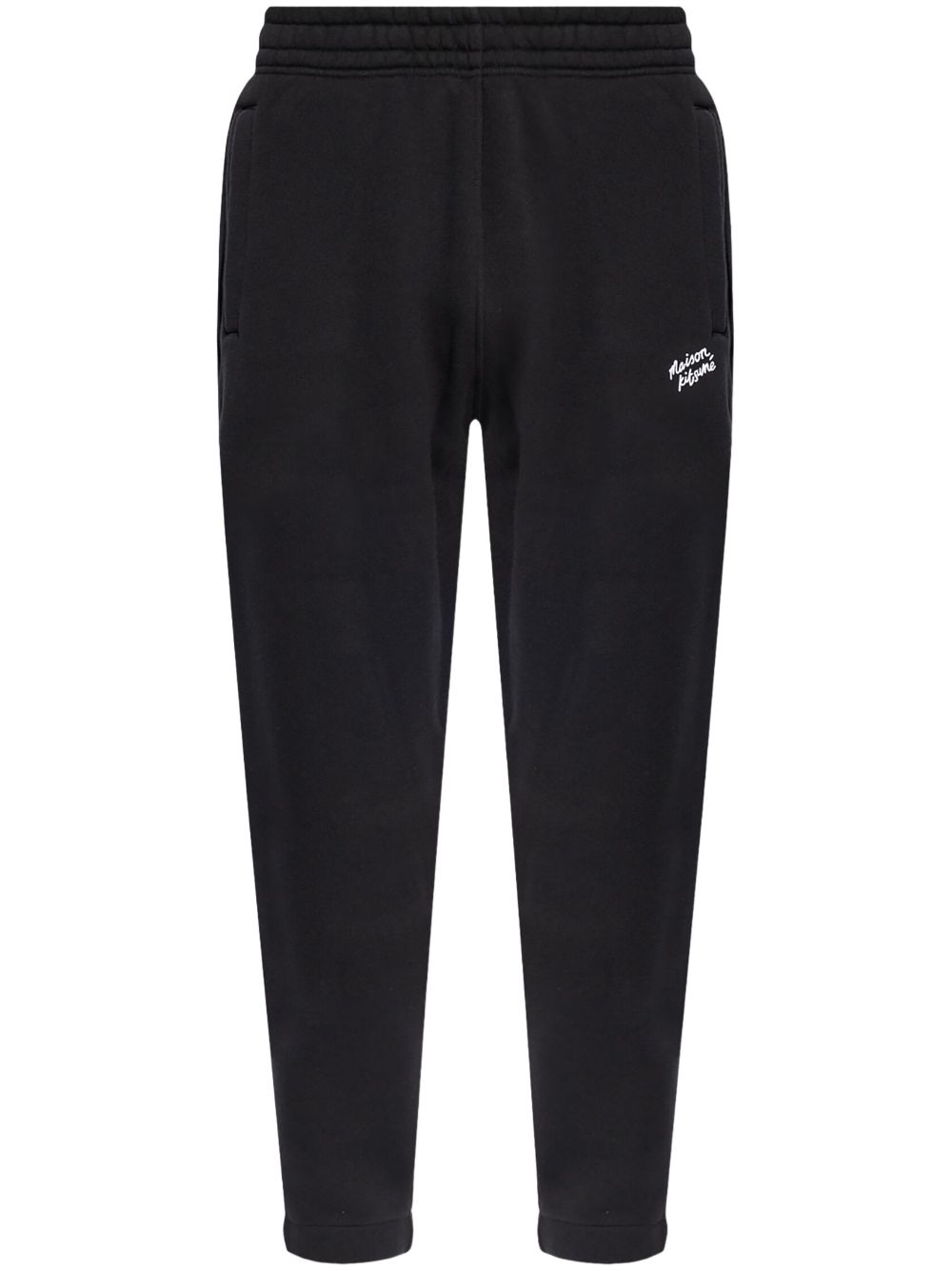 Maison-Kitsune Sweatpants Men Maison Kitsuné logo-print Cotton Track Pants Black