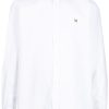 Maison Kitsuné Embroidered Logo Polo Shirt White Maison-Kitsune Men Shirts